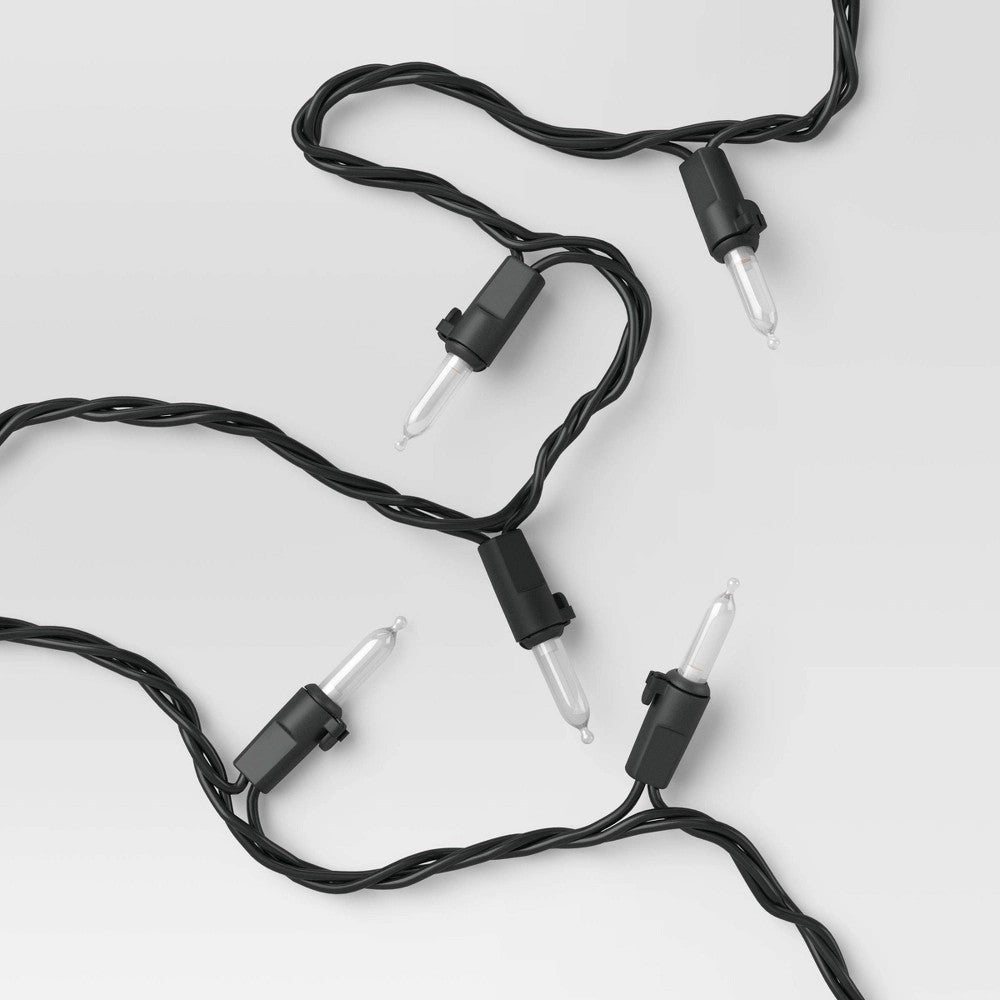 100ct LED Indoor Outdoor Miniature String Lights Clear Bulbs with Black Wire - Threshold™ - Bellso